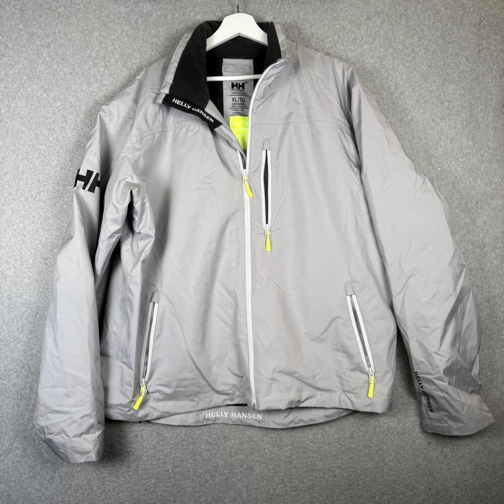 Helly Hansen Women's Size XL Crew 2.0 Full Zip Gray Windbreaker Jacket Ski Snow